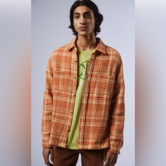 Urban Outfitters UO Men’s Check Filled Twill Work Overshirt Size XL - Picture 2 of 12